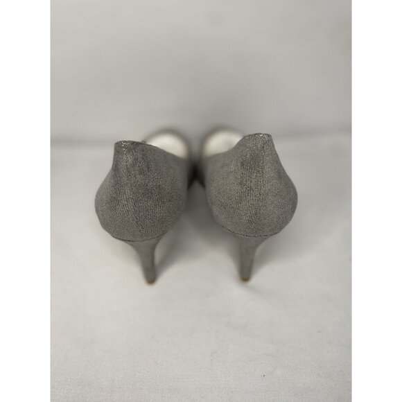 Gray Suede Pointed-Toe Stiletto Heels - Picture 2 of 4